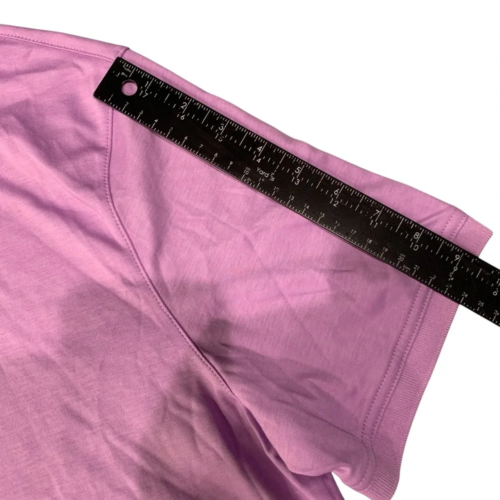 Banana Republic Luxury Touch Polo Shirt Large Purple Lilac 100% Cotton NWT